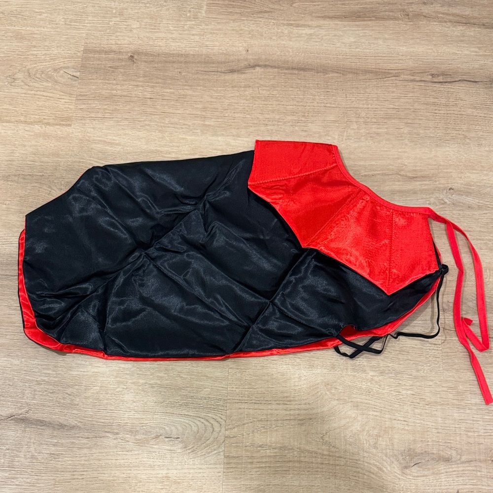 Dracula Red and Black Satin Dog Costume